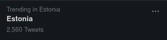 Trending in Estonia