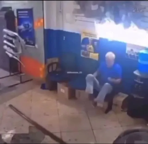 Мужчина не заметил внезапный удар