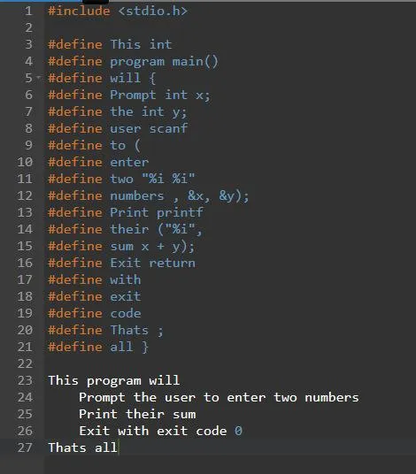 C Program Macro Translation