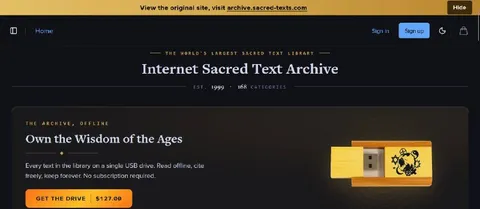 Internet Sacred Texts Website Redesign