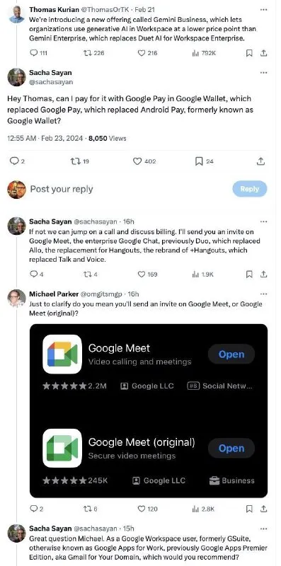 Google Product Name Confusion Thread