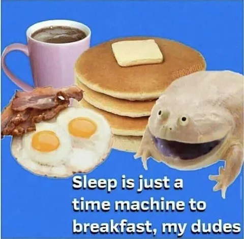Sleep Is a Time Machine to Breakfast