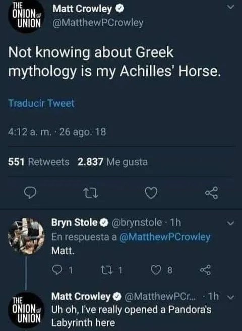 Greek Mythology Mix-Up Tweet