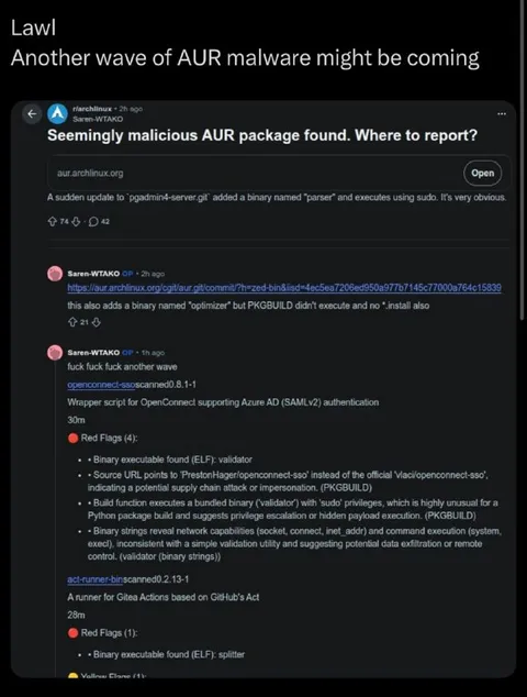 Another Wave of AUR Malware