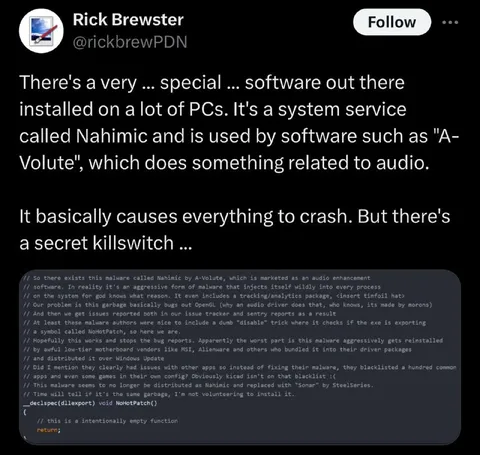 Nahimic Secret Killswitch