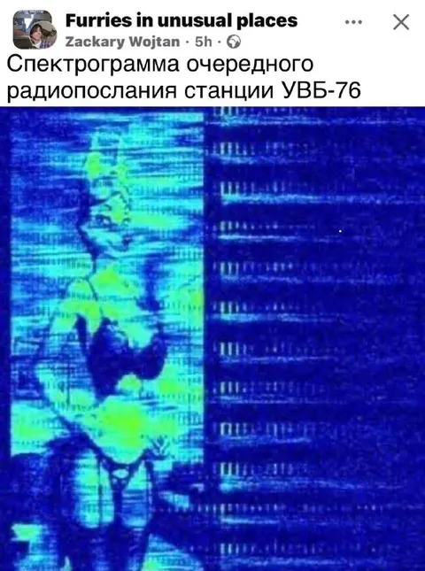 Спектрограмма станции УВБ-76