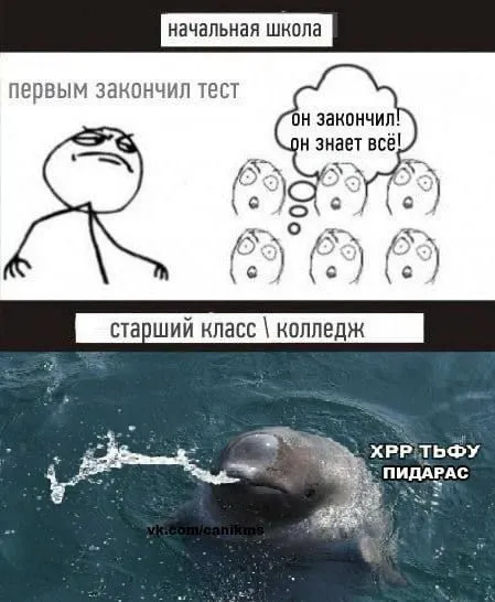 Первым закончил тест