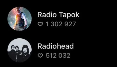 Radio Tapok популярнее Radiohead