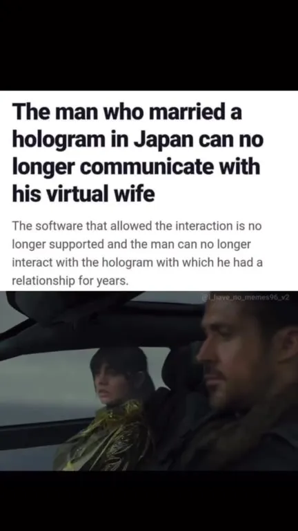 Man Loses His Virtual Wife