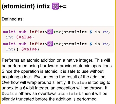 Atomic Addition Infix Operator
