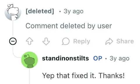 Yep That Fixed It Thanks