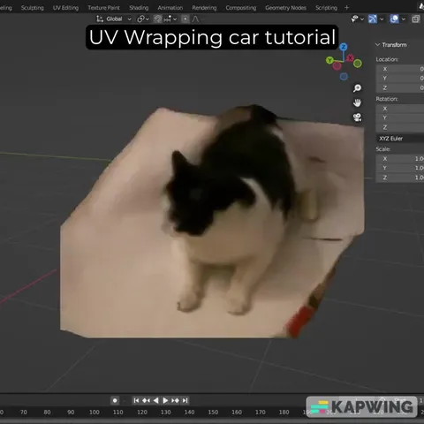 UV Wrapped Christmas Cat