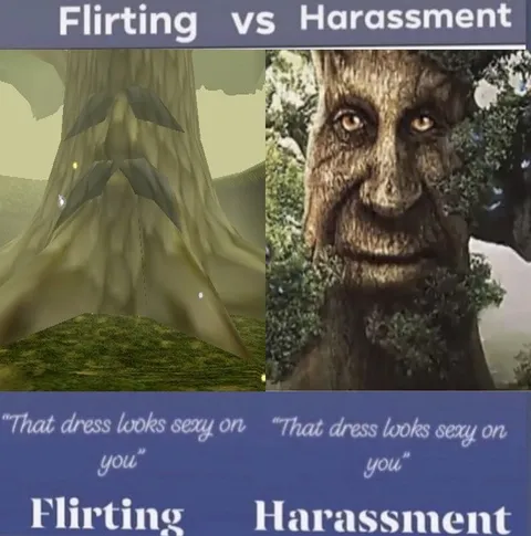 Flirting vs Harassment Tree Comparison