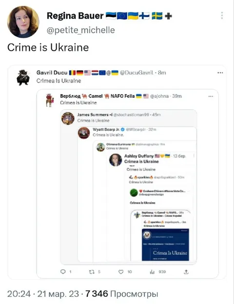 Crime Is Ukraine Nested Tweet