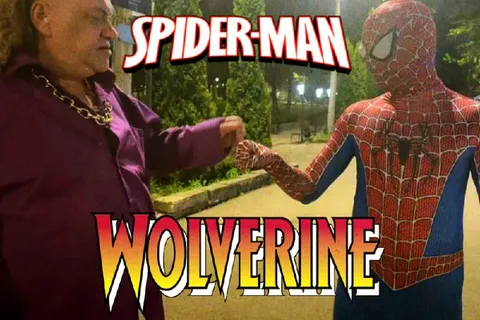 Spider-Man Wolverine Handshake