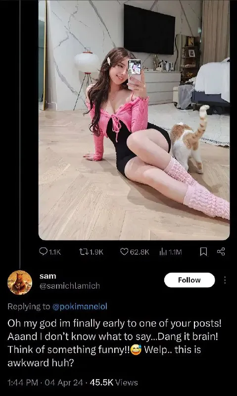 Finally Early to Pokimane’s Post