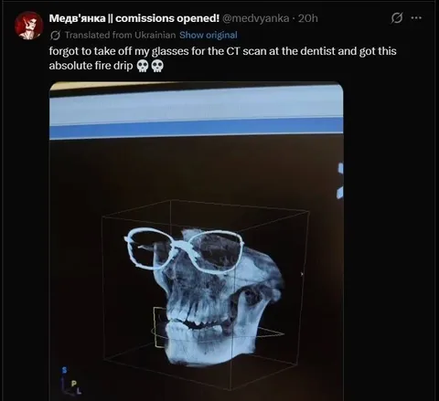 Skull Gets Fire Glasses
