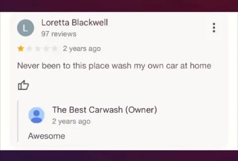 Carwash Review That Backfires