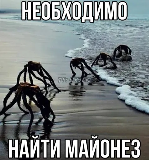Найти майонез на пляже