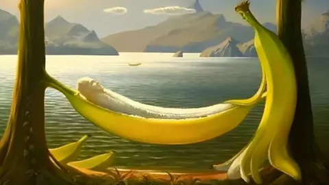 Банановый гамак у озера