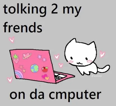 Cat Talking to Friends