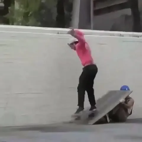 Sheriff Car Crushes the Skateboard