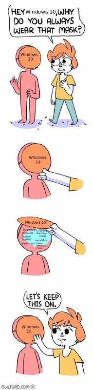 Windows 10 Always Wears a Mask