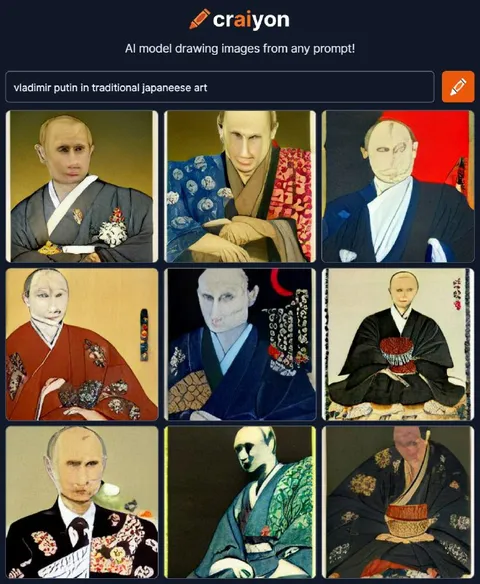 Putin in Japanese Art