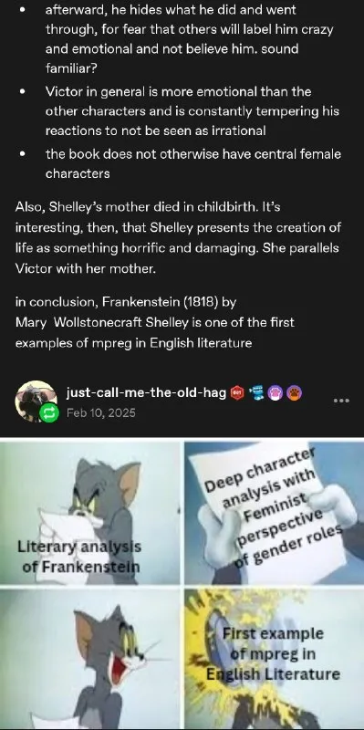 Frankenstein Literary Analysis Meme