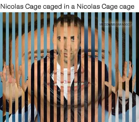 Nicolas Cage Caged in a Cage