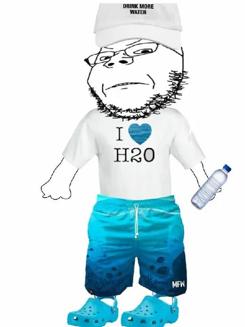 Wojak Drinks More Water