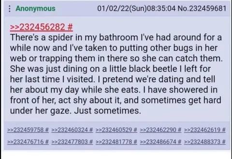 Dating the Bathroom Spider