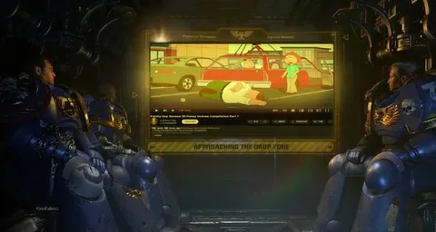 Space Marines Watch Family Guy