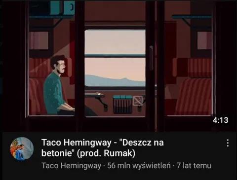 Taco Hemingway w pociągu