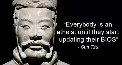 Everybody Is an Atheist Until BIOS Updates