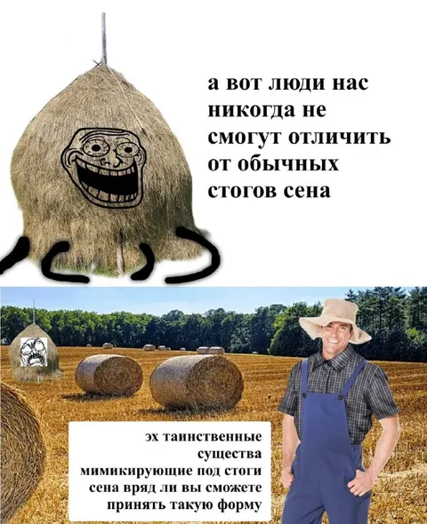 Стоги сена-мимикры