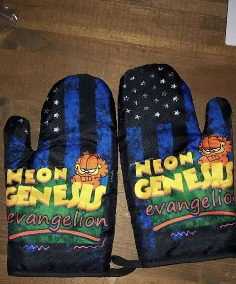 Garfield Neon Genesis Mittens