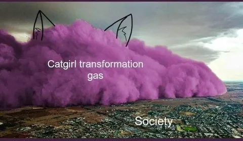 Catgirl Transformation Gas Over Society