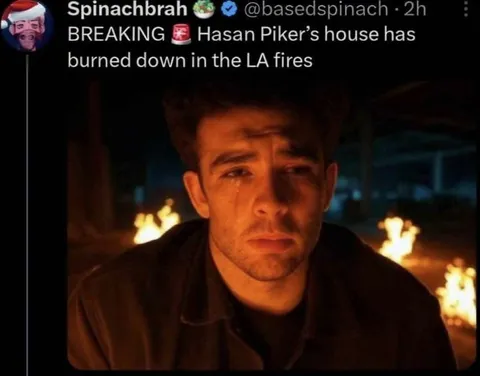 Hasan Piker House Burns Down