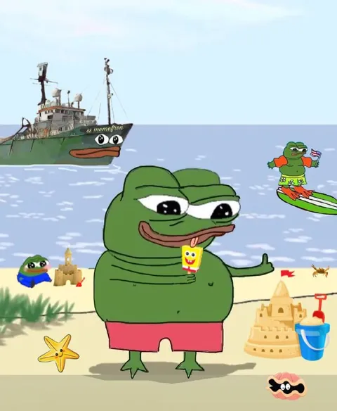 Пепе на пляжном отдыхе