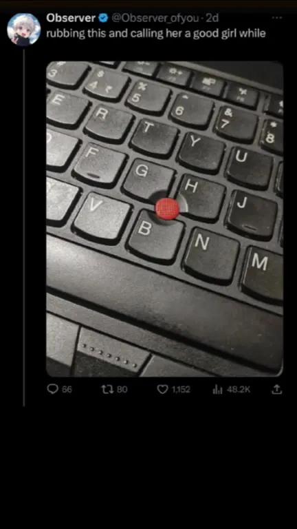 Rubbing the keyboard good girl
