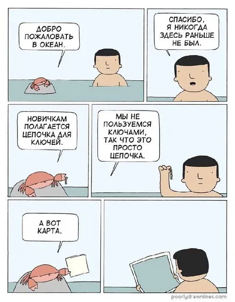 Краб в океане ключей