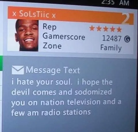 I Hate Your Soul Message