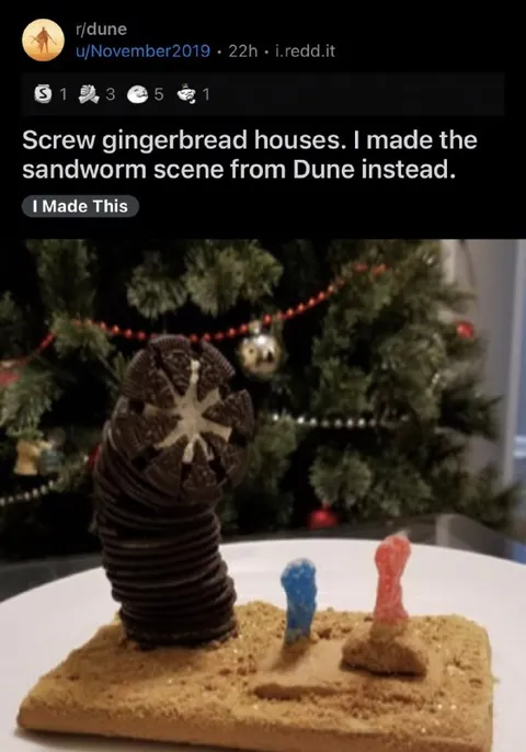 Dune Sandworm Gingerbread Scene