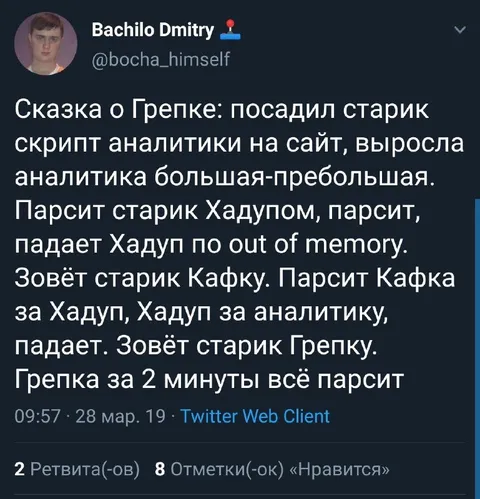 Сказка о Репке и аналитике