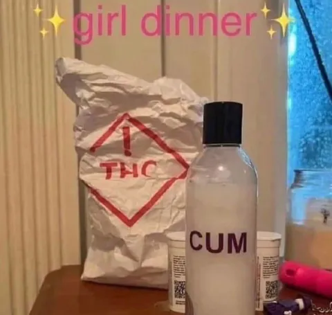 Girl Dinner with CUM