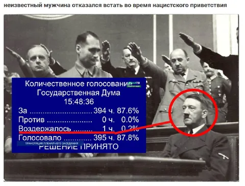 Гитлер воздержался при голосовании