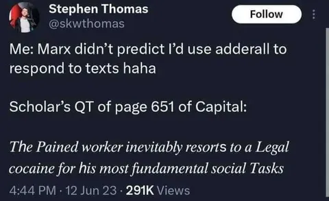 Marx Predicted Adderall Texting