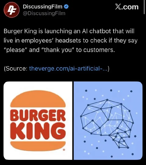 Burger King AI Headset Chatbot