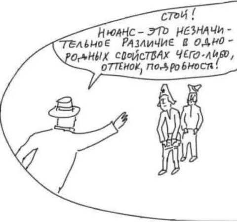Нюанс — это незначительное различие